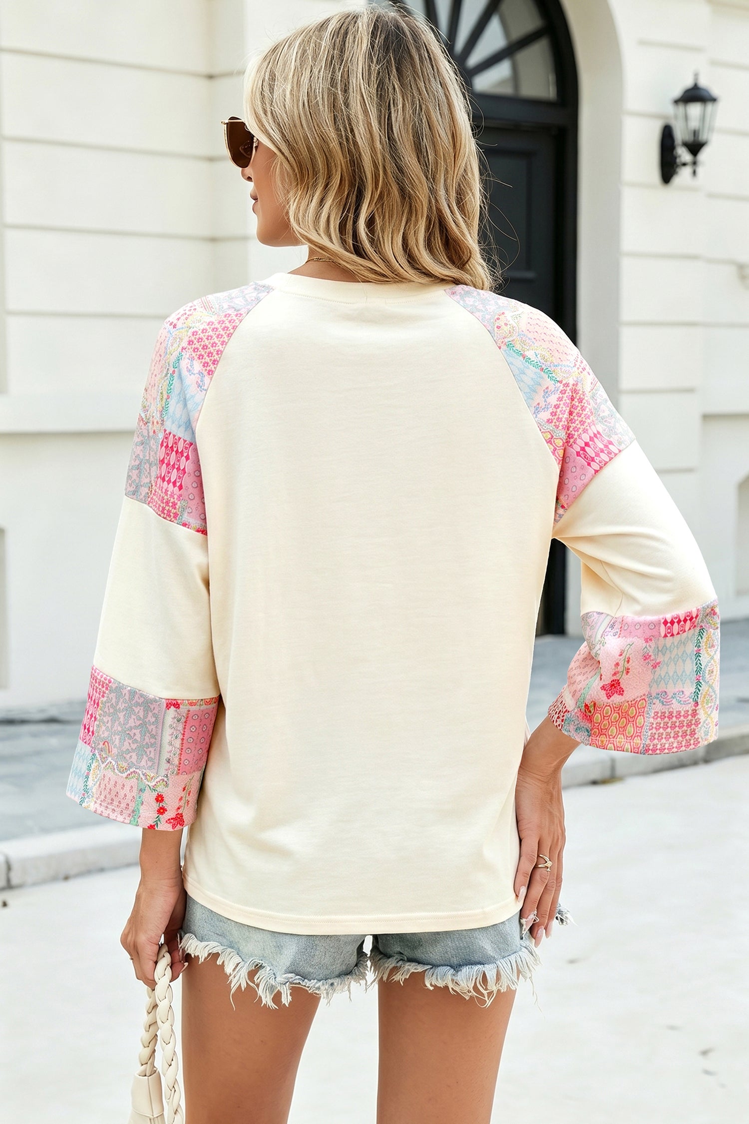 Day To Day Floral Patchwork Top