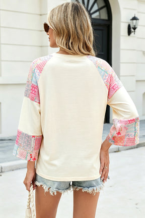 Day To Day Floral Patchwork Top