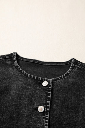 All Things Black Denim Vest