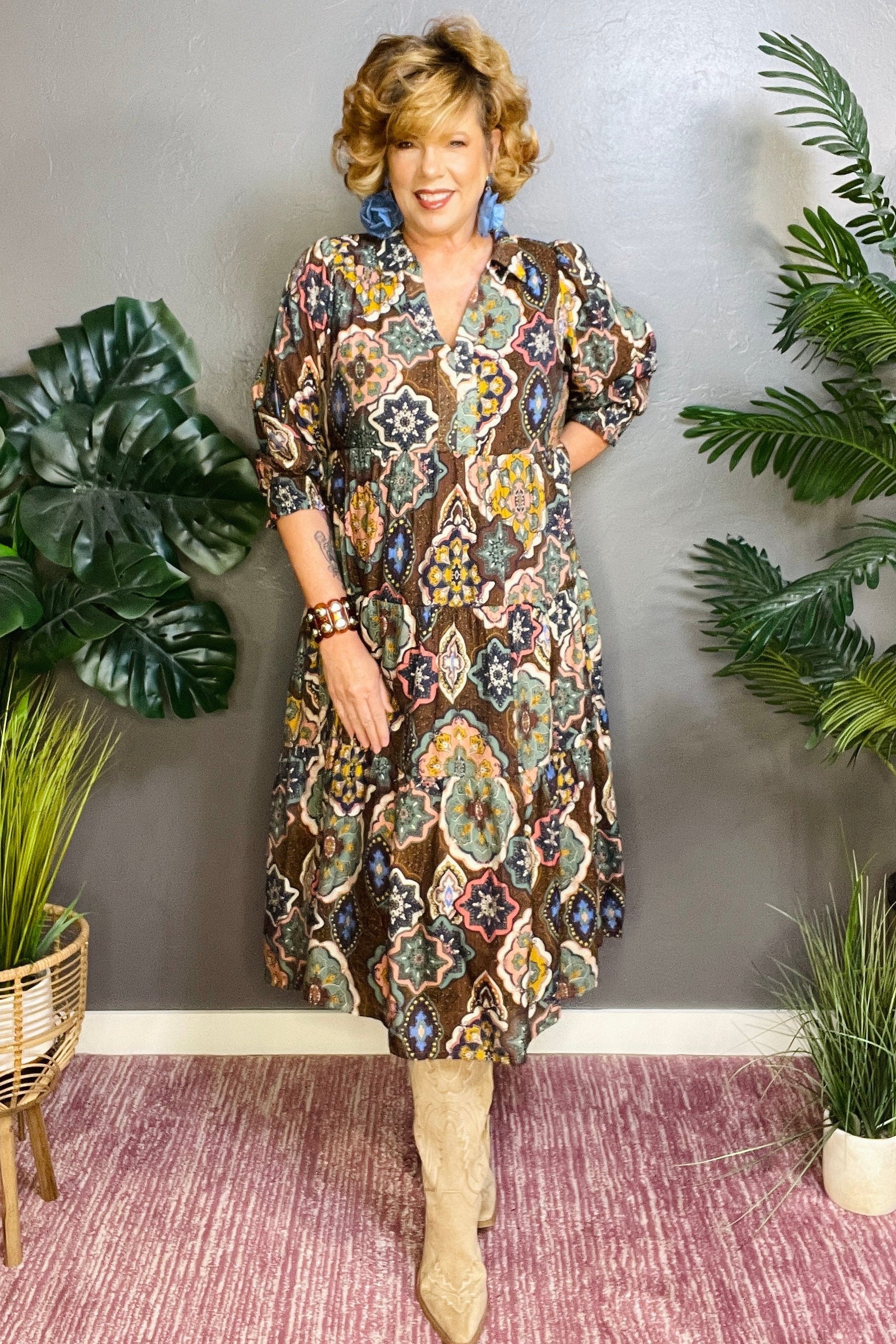Boho Vibes Midi Dress - DR001BR