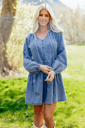 Flirty Meets Chic Denim Mini Dress