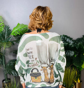 Don't Let Anyone Dull Your Sparkle Top - S345WH