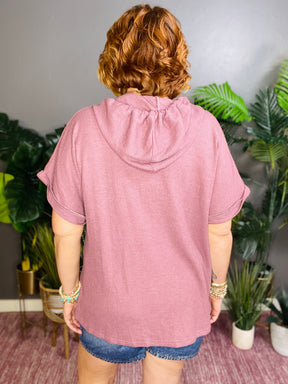 Easy Going Waffle Knit Hooded Top (5 Colors)