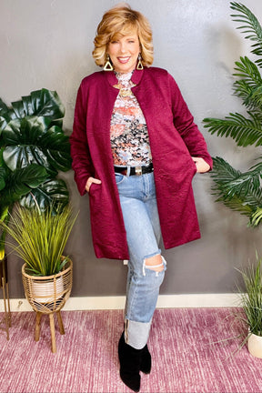 Forever Timeless Wine Coat - OT050WN