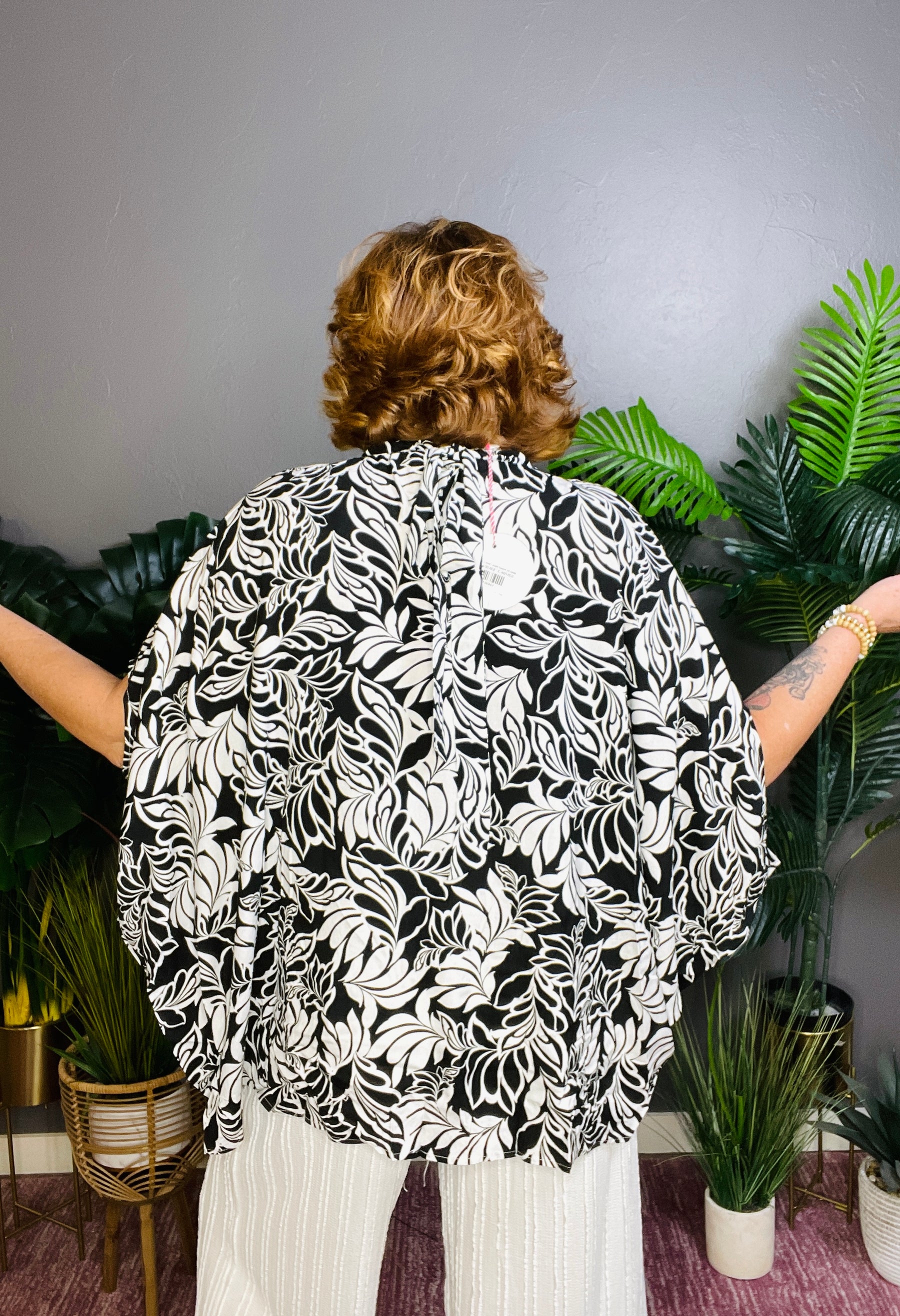 Make An Impact Black Floral Top - S357BK