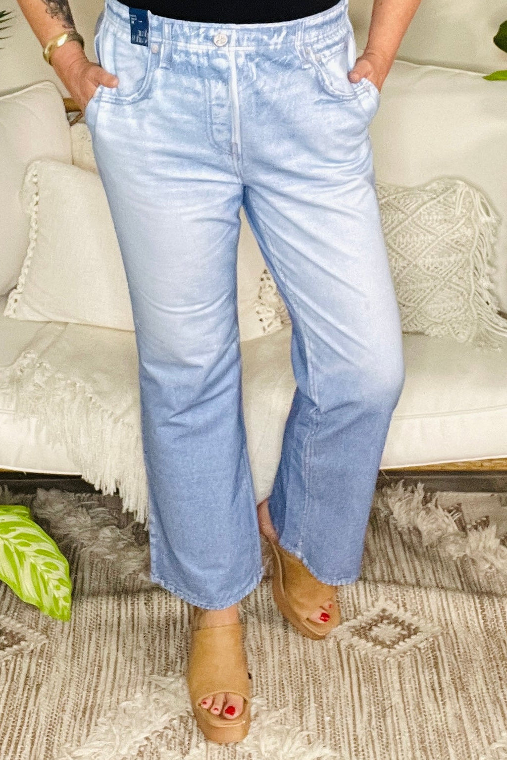 Zenim Light Denim Straight Pant - J069LD