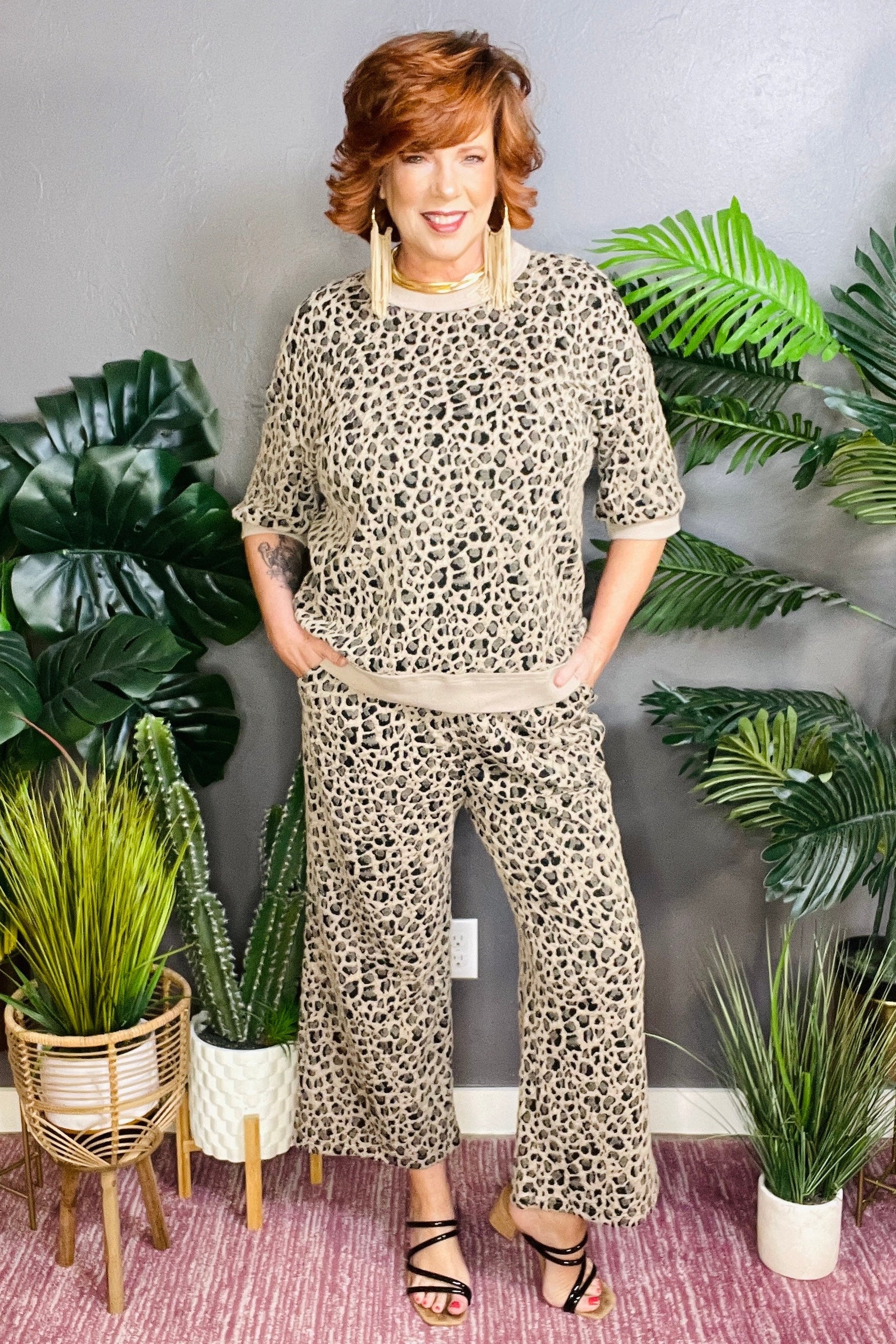 Cozy Crush Top And Wide Leg Pant Set