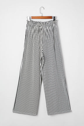 Easy Win Black Stripe High Waist Pants