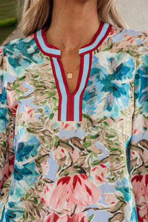 Bloom And Grow V Neck Floral Top