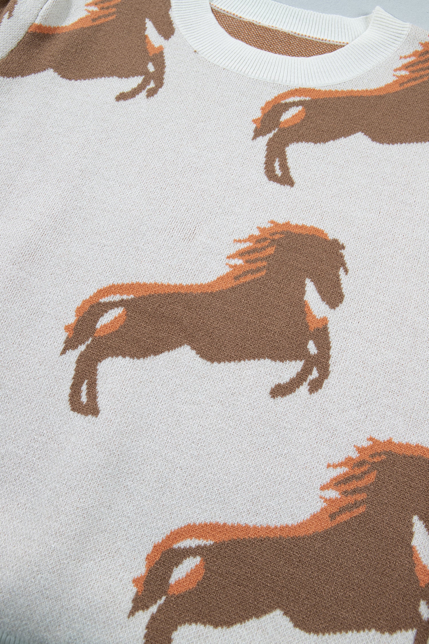 Dusty Trails Horse Printed Sweater