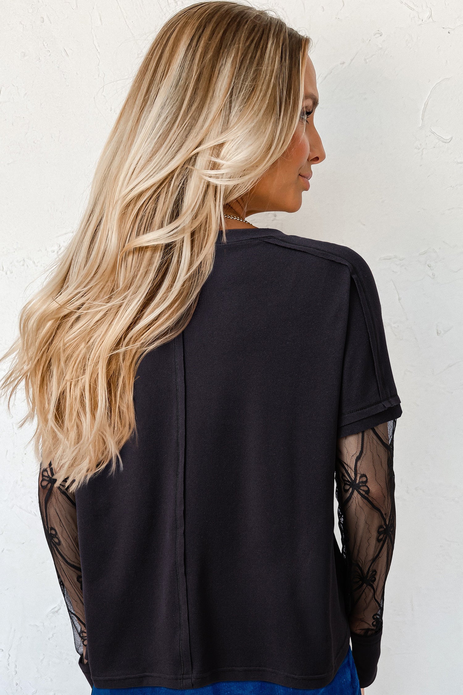 Shine Bright Bow Textured Top