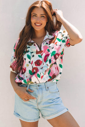 Oh My Darling Pink Floral Print Top