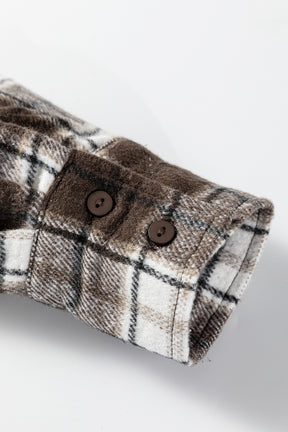 Just Pretty Things Plaid Boyfriend Shacket