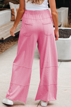 Running To You Bonbon Mineral Wash Wide Leg Cargo Pants