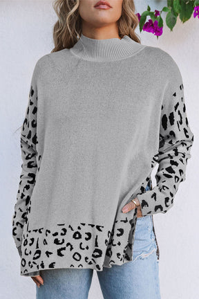 Born To Be Fierce Gray Oversized Sweater