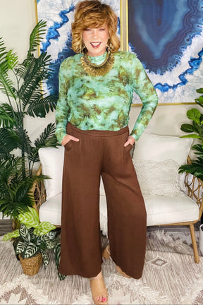 Go With The Flow Brown Pants - P165BR
