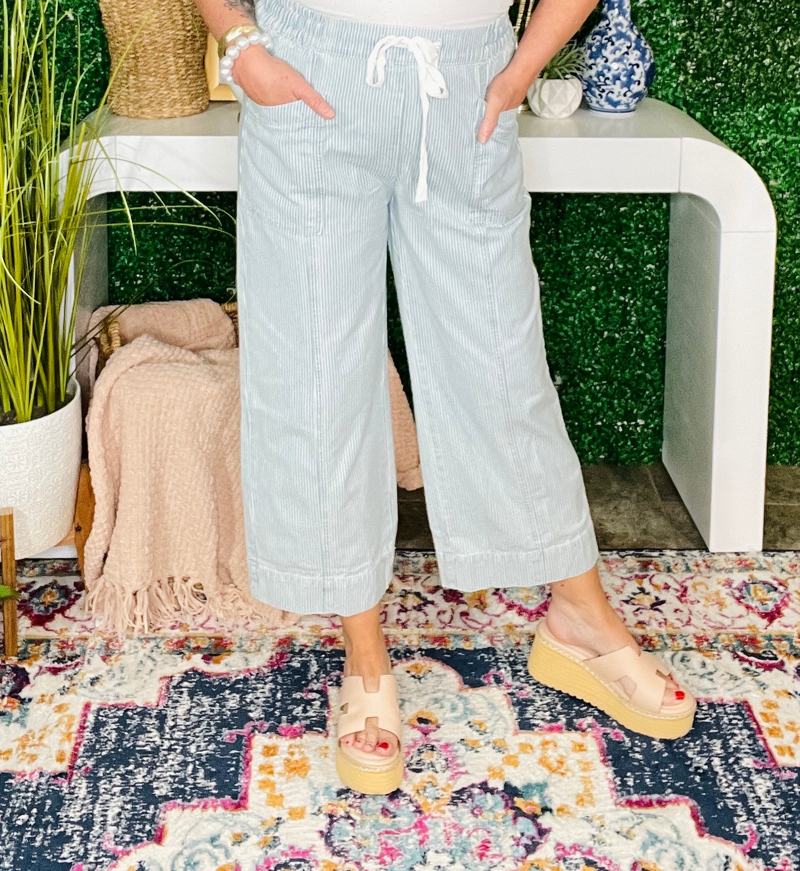 Harbor Chic Drawstring Waist Jeans