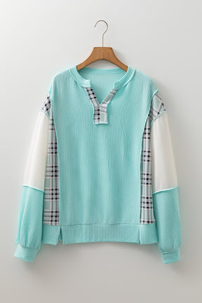 Aruba Dreams Corded Texture Colorblock Top