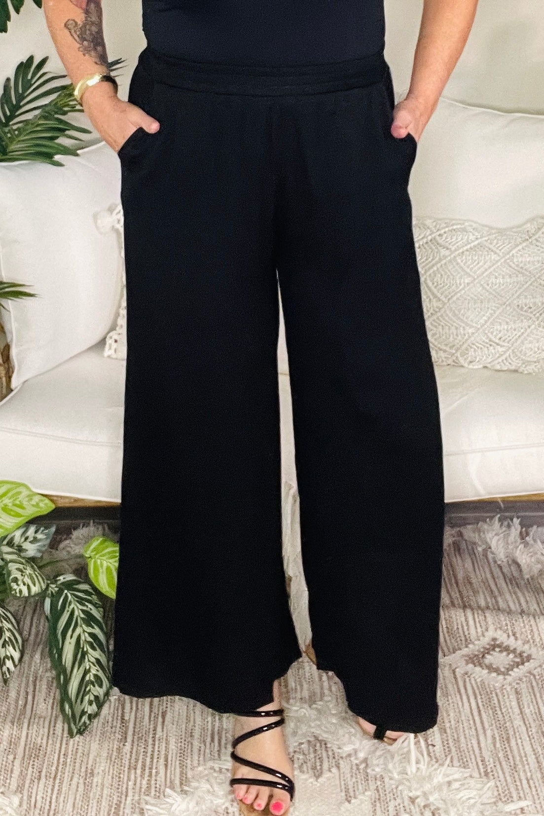 Go With The Flow Black Pants - P164BK