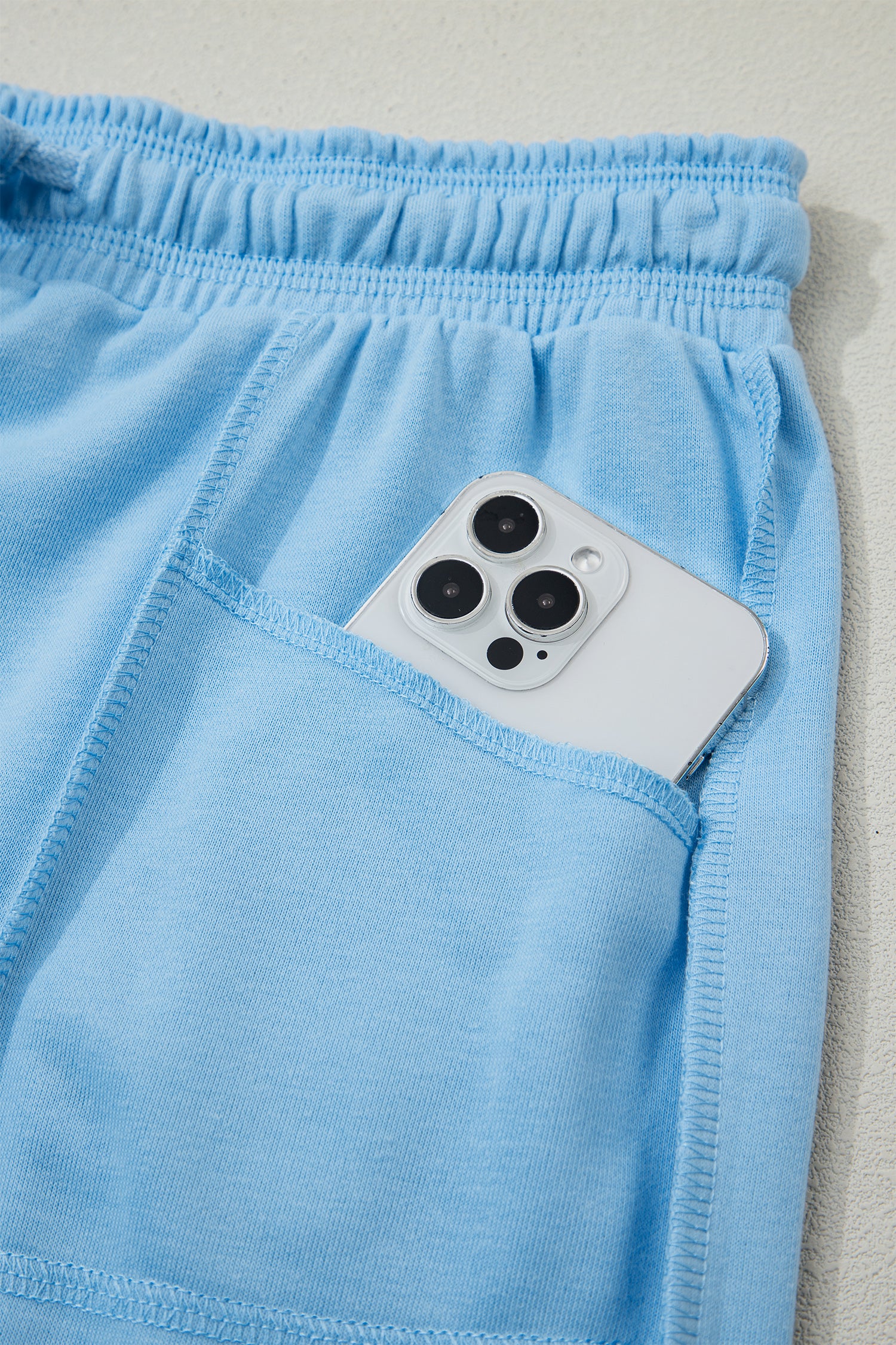 Here For It Sky Blue Top and Barrel Pant Set