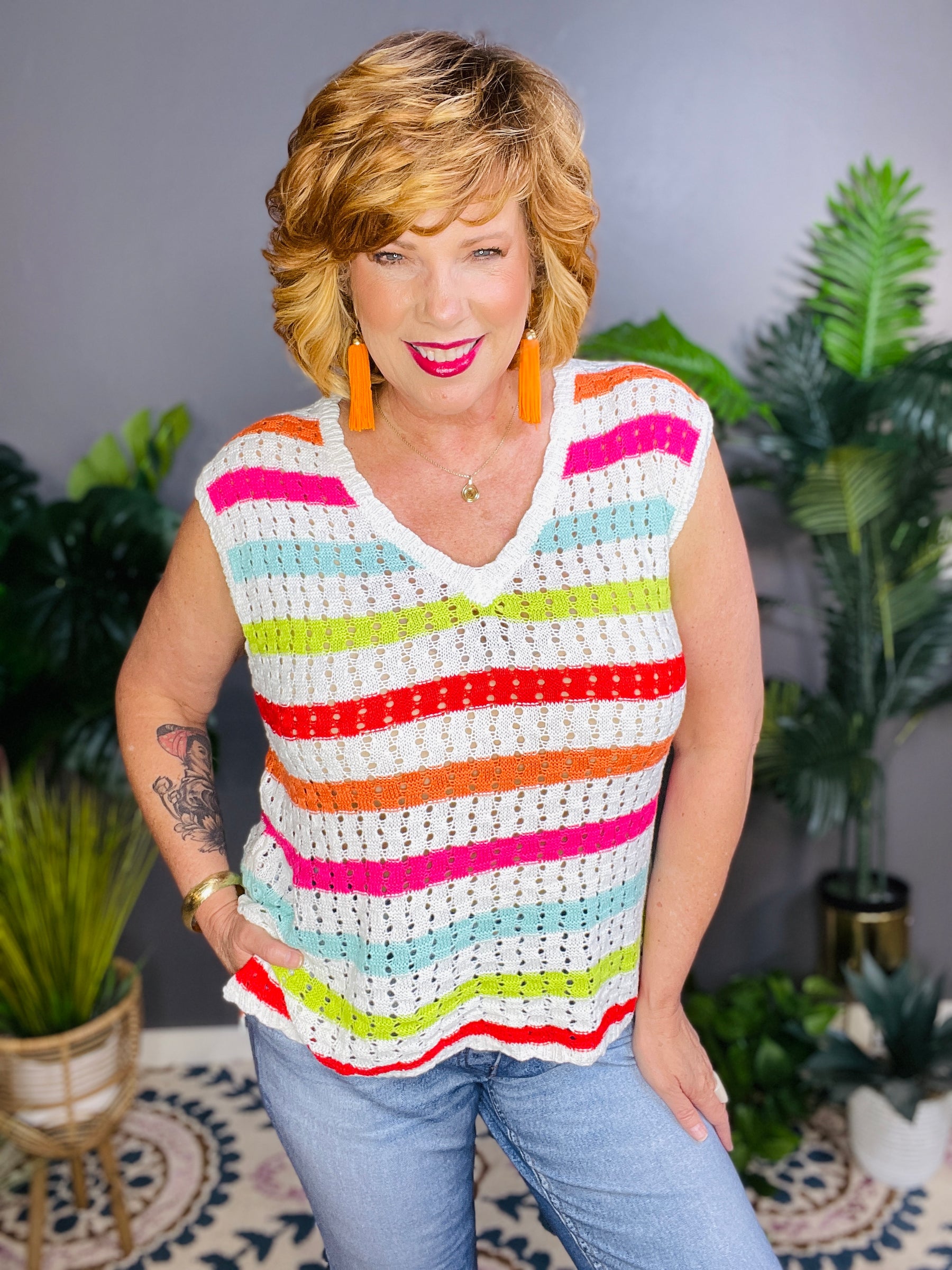 All About Stripes Sweater Top