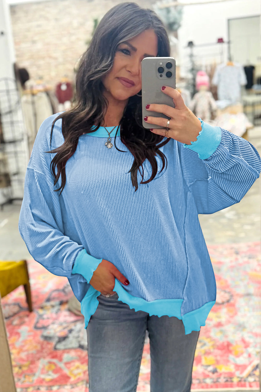 Birmingham Blues Knit Top