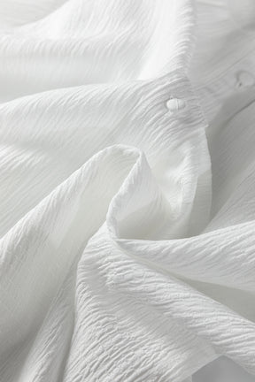 Day Well Spent Crinkled Texture Lantern Sleeve Top