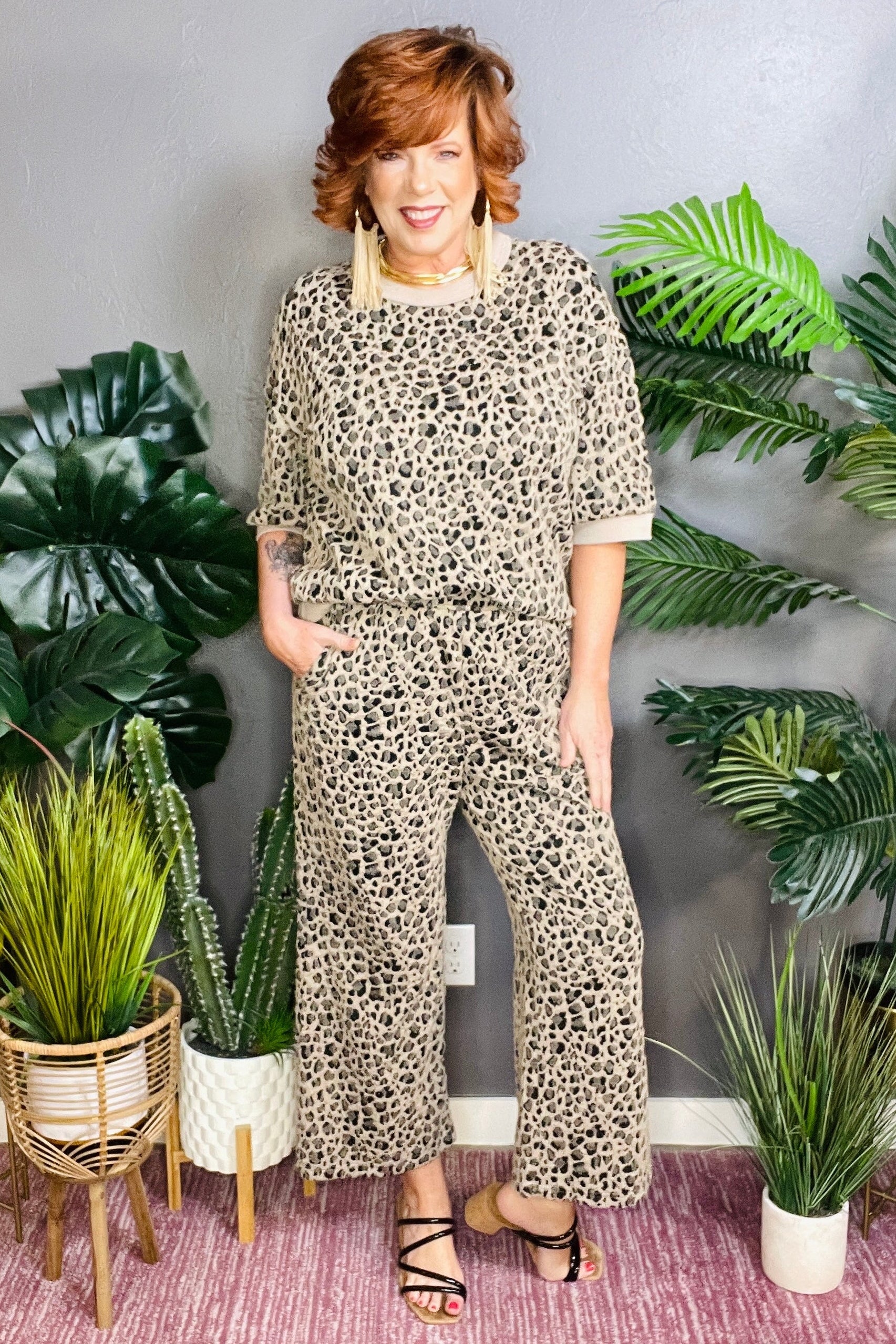 Cozy Crush Top And Wide Leg Pant Set