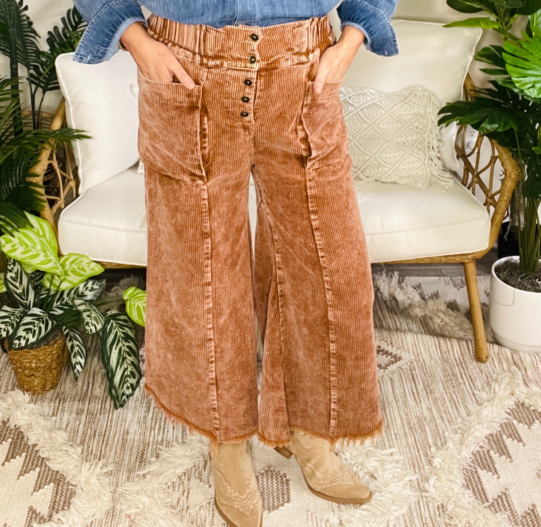 Come As You Are Camel Corduroy Pants - P167CA
