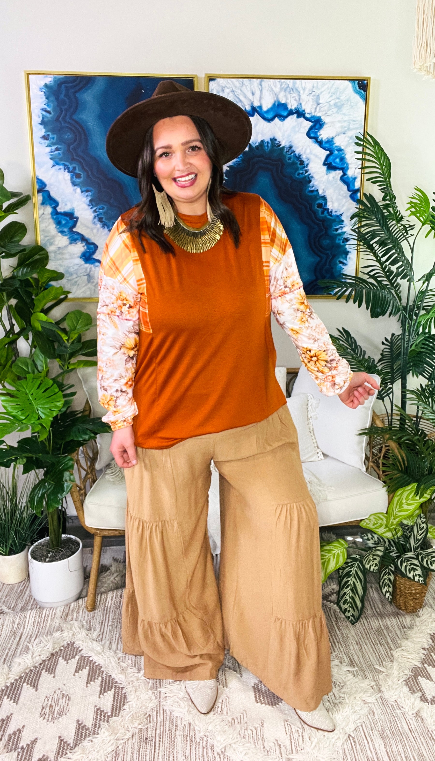 Harvest Blooms Top - YF009MU