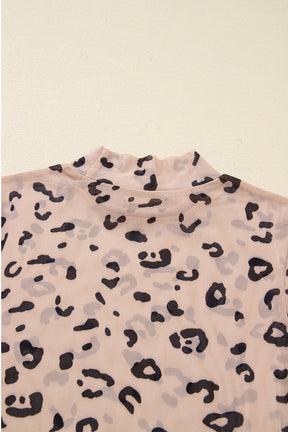 Wild Thing Mock Neck Sheer Mesh Bodysuit