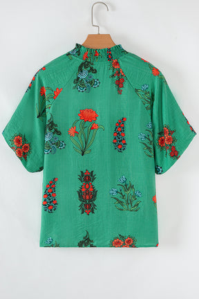 Destined For More Bright Green Floral Print Top
