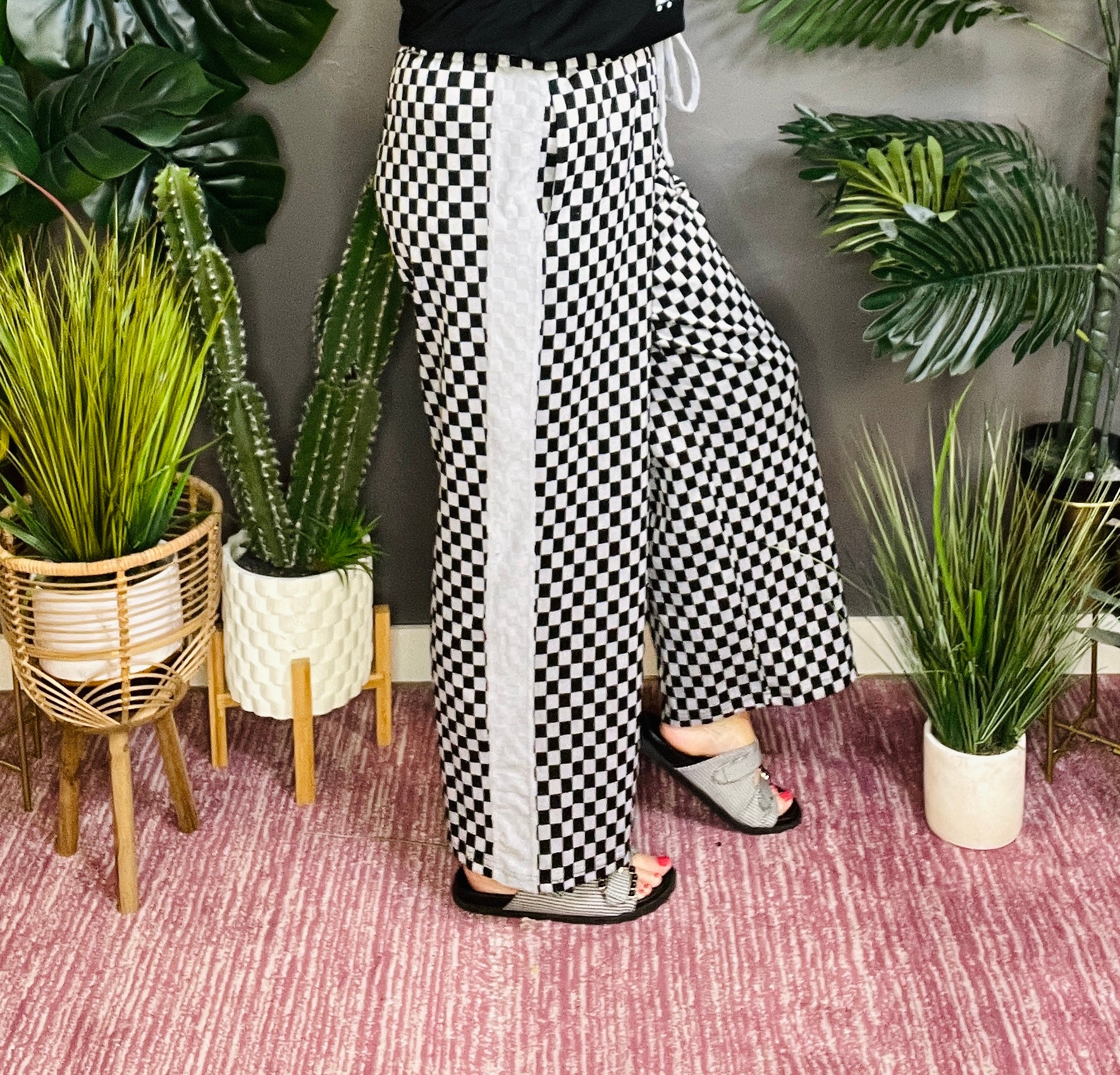 Check The Trend Drawstring Waist Pants