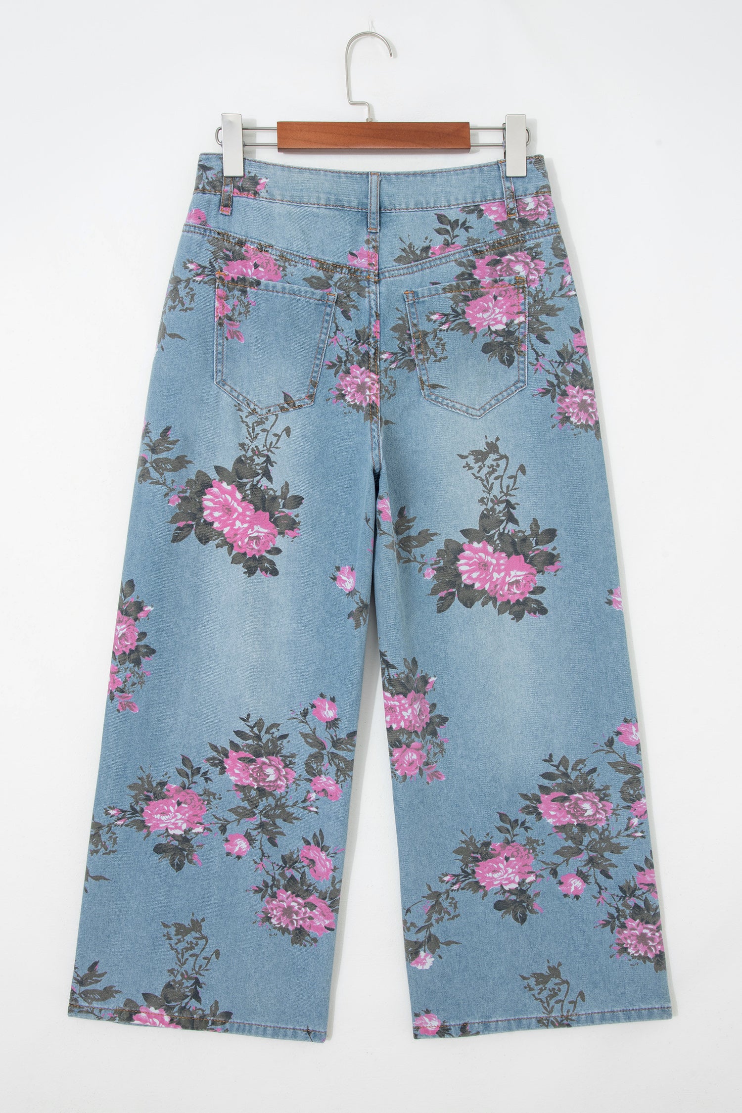 Southern Beauty Floral Print Bootcut Jeans