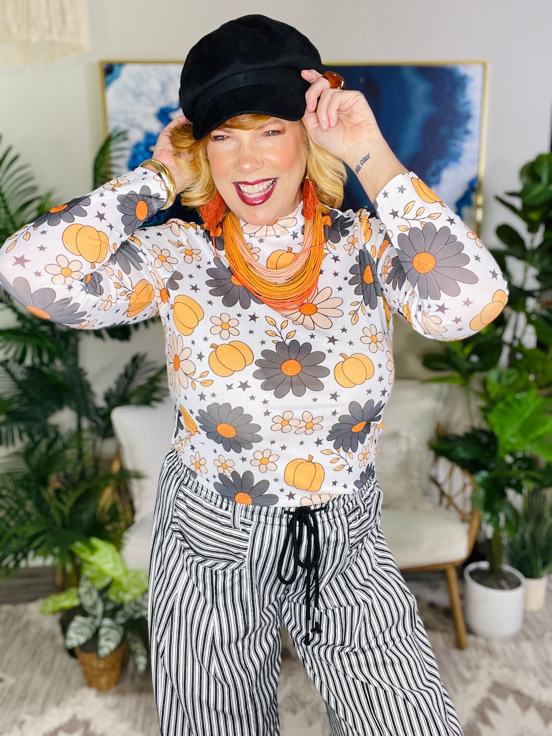 Groovy Gourds Top - YF002WH