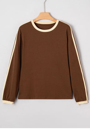 Brown Eyed Girl Striped Accent Top