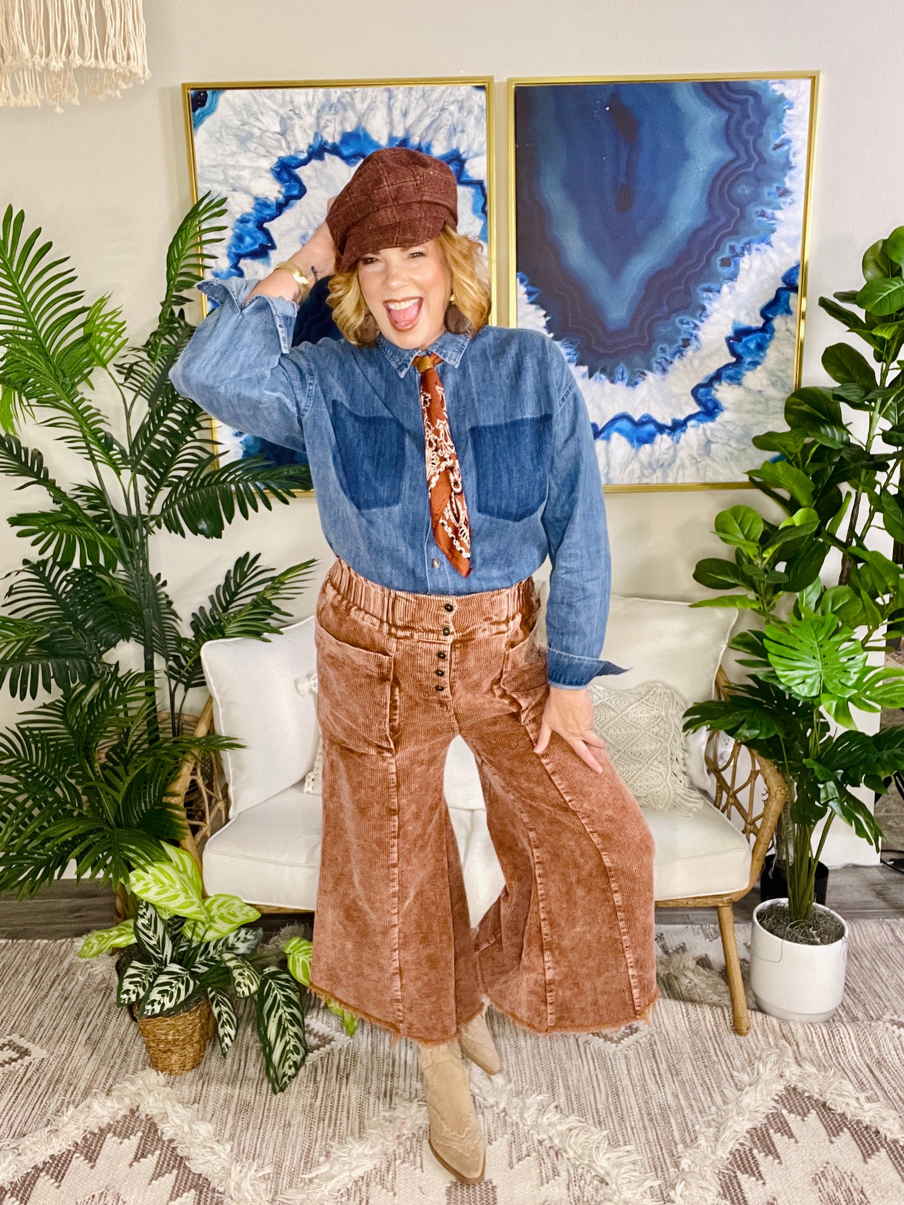 Come As You Are Camel Corduroy Pants - P167CA