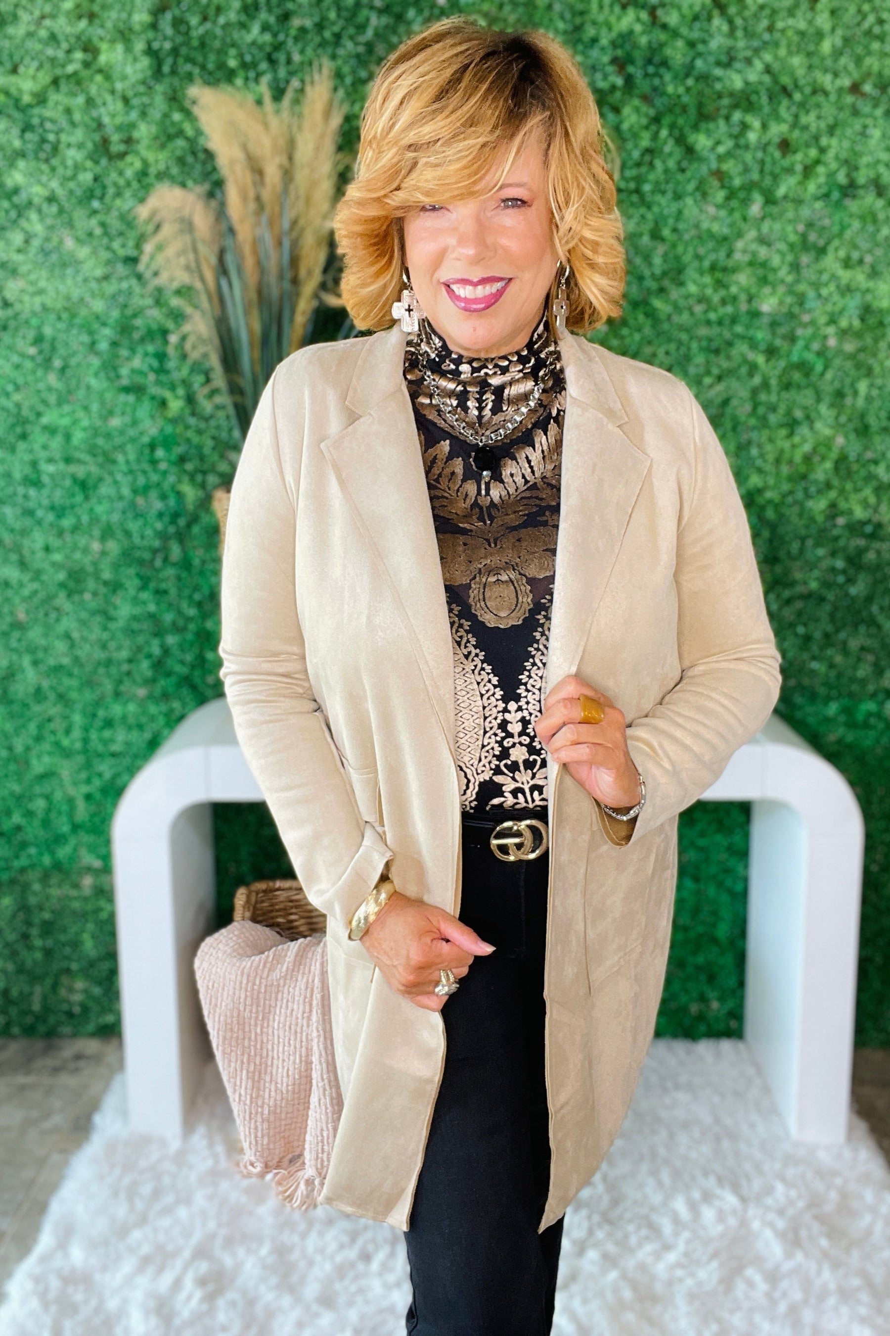 Classic Chic Faux Suede Jacket - OT003SD