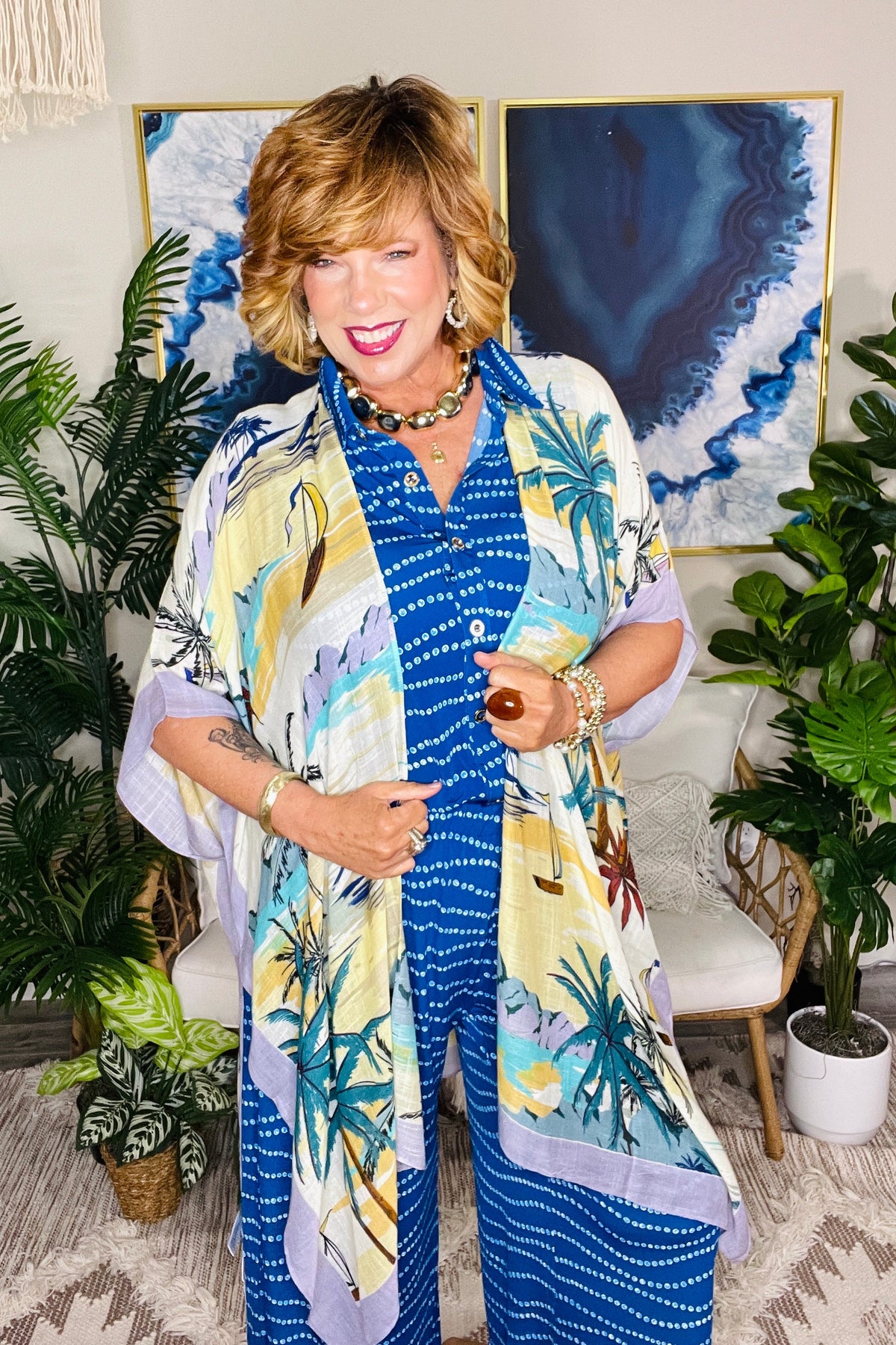 Palm Paradise Kimono - OT177LV