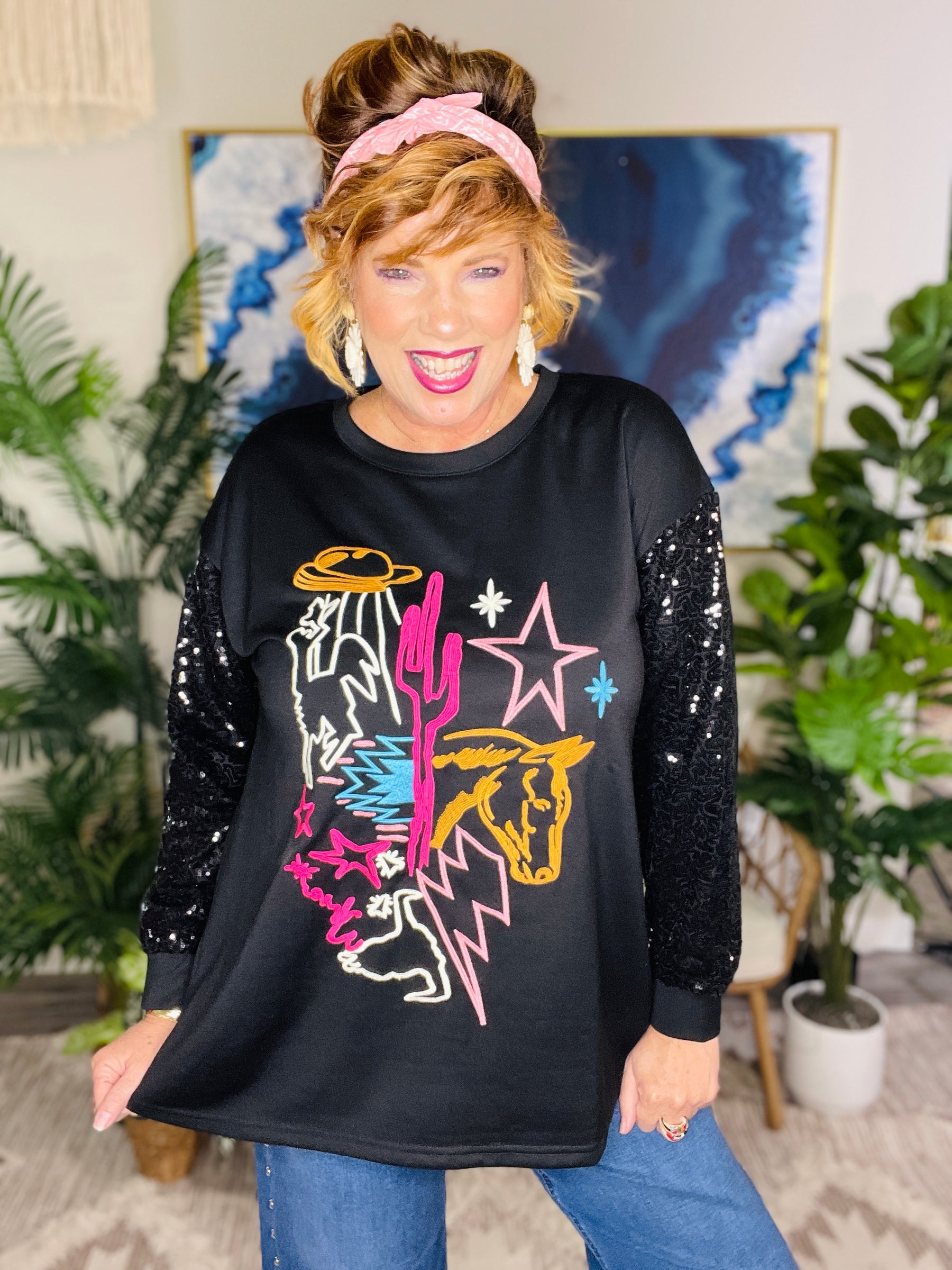 Neon Nights Top - S951BK