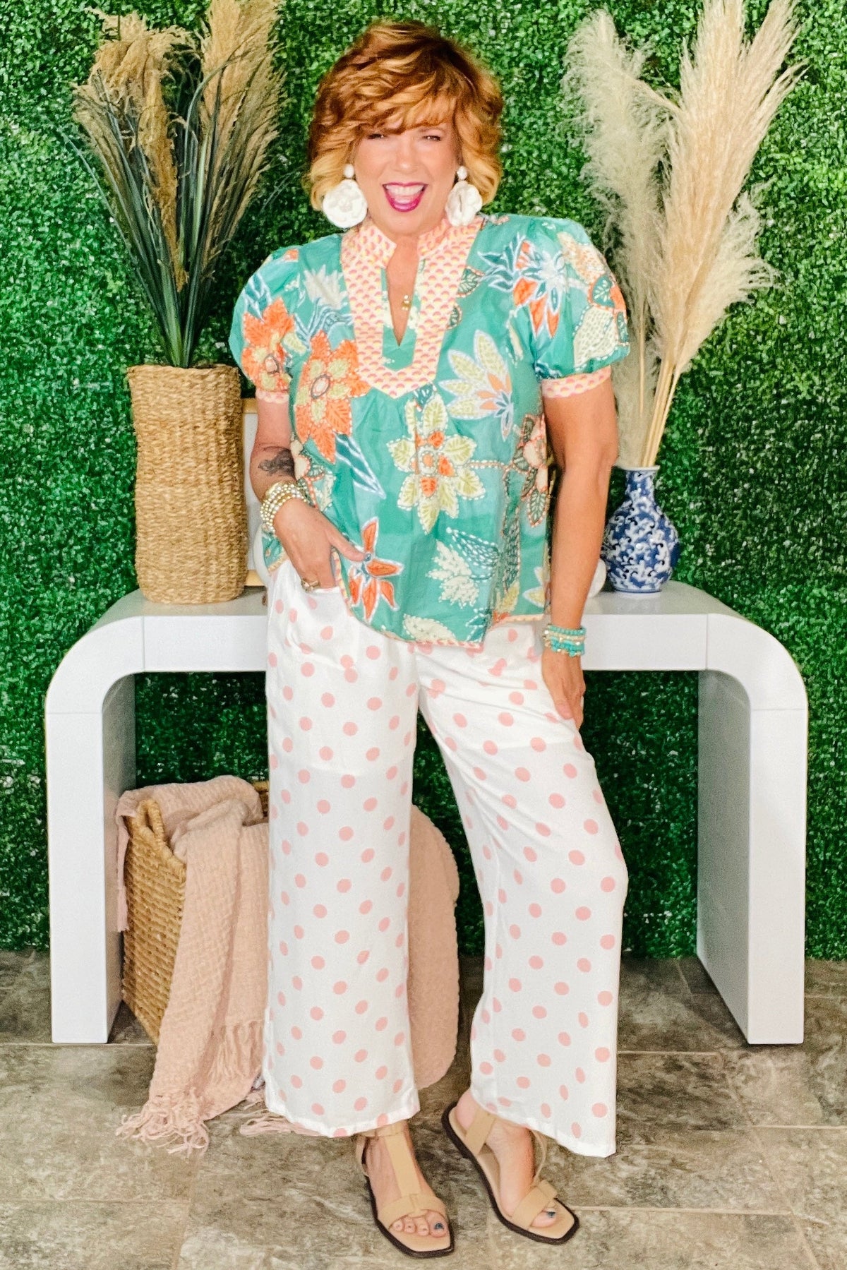 Dots On Repeat Pink Pants