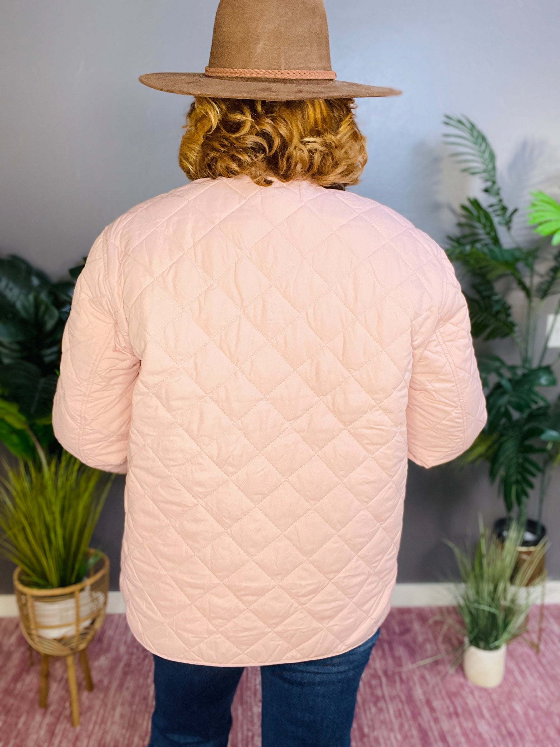Fashion Cover Girl Pink Quilted Jacket - OT009PK
