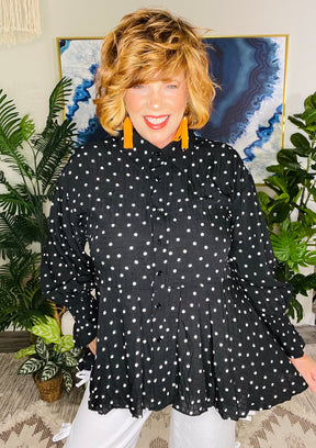 Polka Dot Perfection Top - S859BK