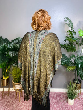 Cute To Cover Gold And Black Shawl - OT037GB