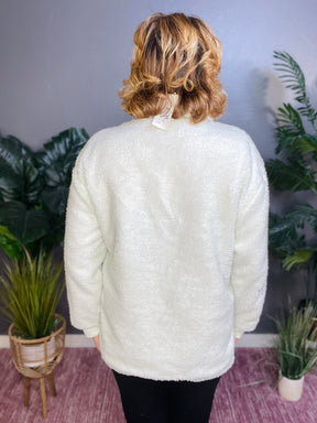 Merry Christmas Sherpa Pullover - OT023WH