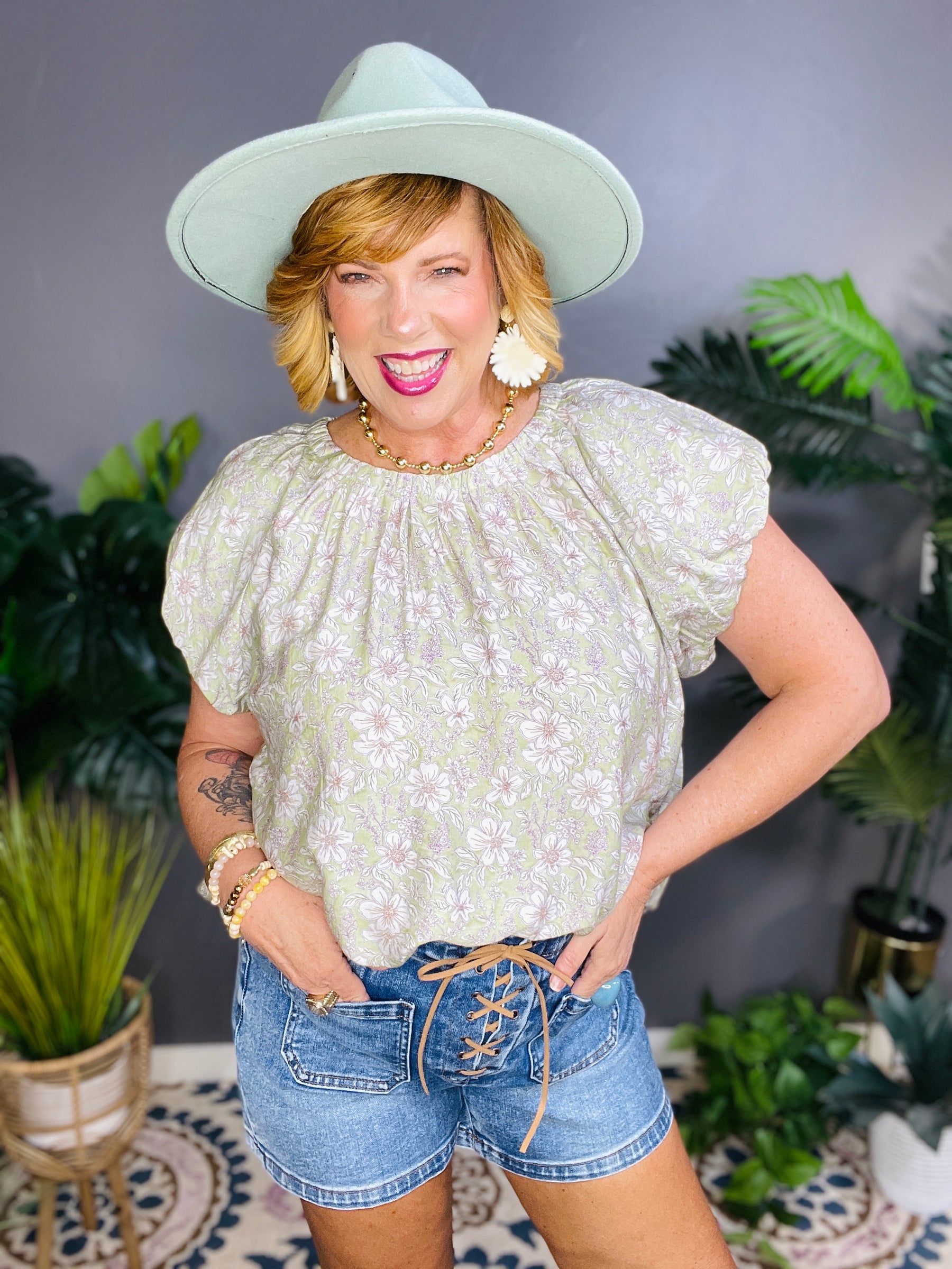 Quiet Moments Floral Top