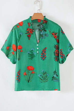 Destined For More Bright Green Floral Print Top