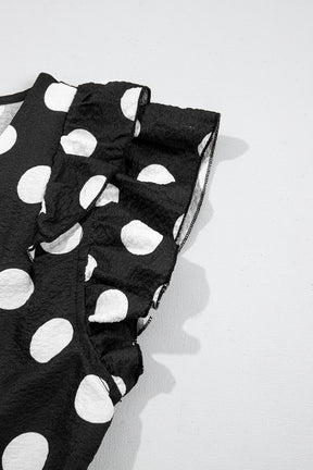 On The Dot Black Polka Dot Top