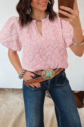 Cute Happens Floral Textured Top (2 Colors)