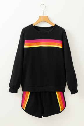 Match Made In Heaven Black Pullover and Short Set